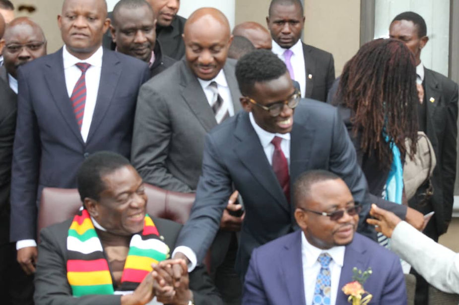 Emergination Africa Presents to His Excellency President Emmerson D. Mnangagwa of Zimbabwe